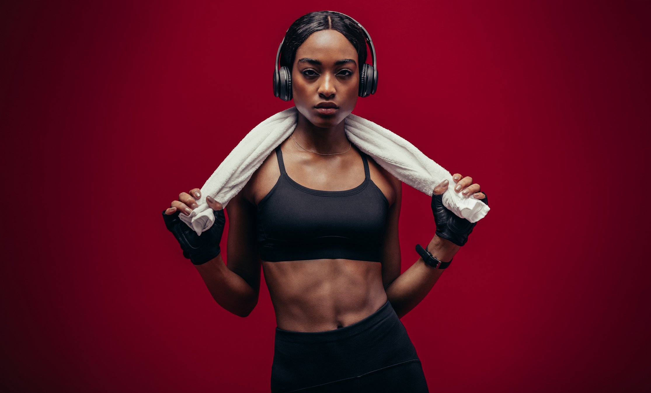 Female Relaxing after Workout