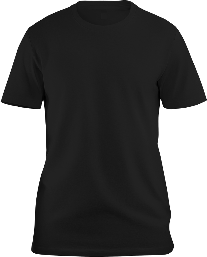 Black unisex t-shirt mockup, canvas bella, 3D rendering, png, front